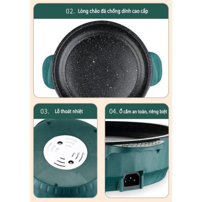 CHẢO NƯỚNG ĐIỆN đa năng chống dính