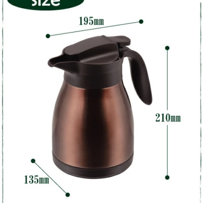 Bình nước giữ nhiệt Pearl Metal Table Pot 2 màu Trắng, Nâu - Nội địa Nhật Bản