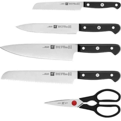 Bộ Dao Tự Mài ZWILLING GOURMET 7 Món, Chất Liệu Thép Không Gỉ Bền Đẹp, Nhập Đức, Hàng Chính Hãng