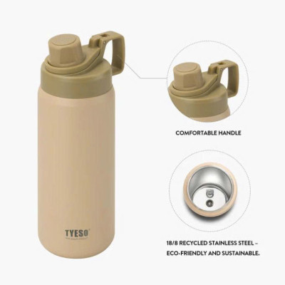 Bình nước giữ nhiệt TYESO 01009 750ML inox 304 cách nhiệt chân không giữ lạnh và nóng 