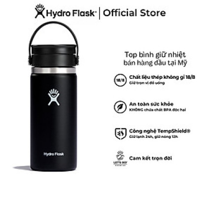 Bình giữ nhiệt cà phê Hydro Flask 16 oz Wide Flex Sip Lid có nắp Flex Sip - Hàng chính hãng(Season 2024)