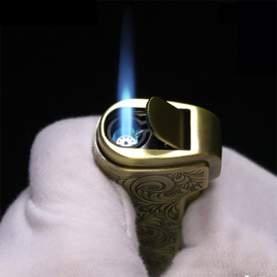 Vỏ Hột Quẹt Bật Lửa Khò 1 Tia Jifeng JF 090 Thiết Kế Nhỏ Gọn Họa Tiết Hoa Văn Cổ - Dùng Gas Đá Cao Cấp