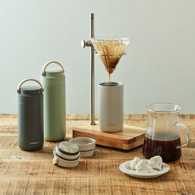 Bình giữ nhiệt Lock&Lock 475ml Metro Two Way màu xanh mint LHC4274MIT, Hàng chính hãng, có quai xách, đế silicone chống trượt - JoyMall