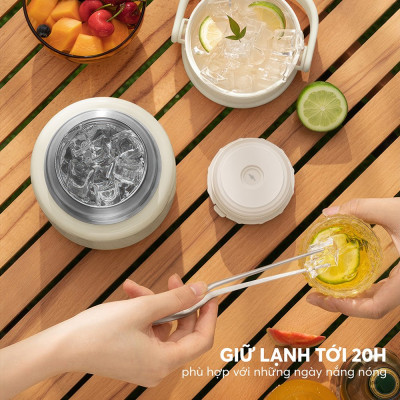 Bình Đựng Thức Ăn Giữ Nhiệt Inox Elmich EL8336 800ml,Hàng Chính Hãng,Kèm Muỗng,Có Thể Ủ Cháo-JoyMall