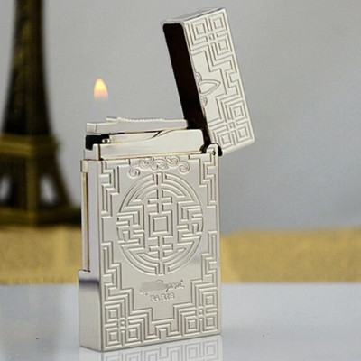 Vỏ Hột Quẹt Bật Lửa Upon D23T Họa Tiết Hoa Văn Cổ Điển - Dùng Ga Đá Cao Cấp