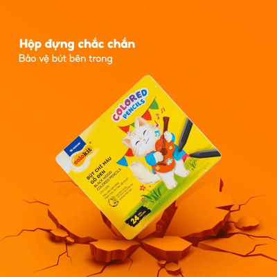 Hộp 24 Bút Chì Gỗ Đen Black Wood Colored Pencils - Colokit CPC-C030