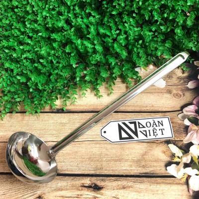 Vá múc canh, vá múc soup CÁN DÀI 46cm - Inox không gỉ C.Lượng. Chuyên phục vụ Sp Gia dụng, Khuôn làm bánh, Dụng cụ học S