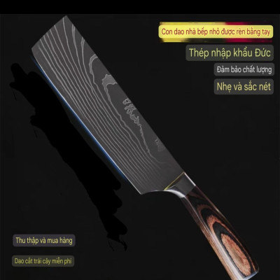 3 KIỂU MẪU DAO BẾP NHẬT SANTOKU THÉP DAMASCUS NHẬT BẢN CAO CẤP