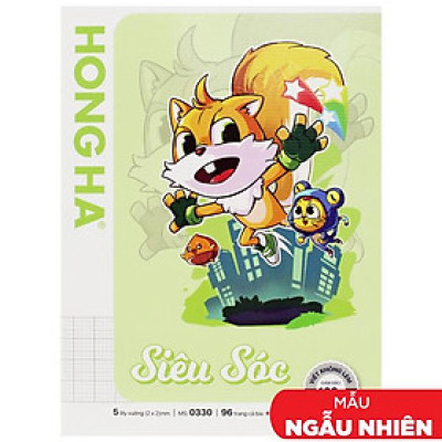 Tập Học Sinh Class Siêu Sóc - 5 Ô Ly Vuông - 96 Trang 120gsm - Hồng Hà 0303 (Mẫu Sản Phẩm Giao Ngẫu Nhiên)