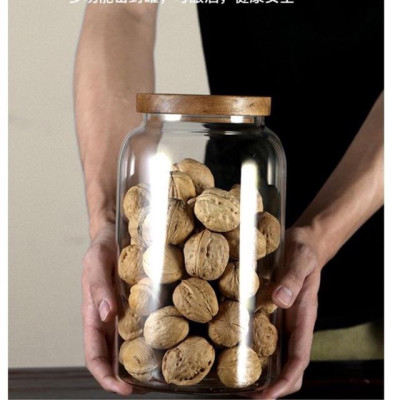 Hũ thuỷ tinh nắp gỗ size lớn