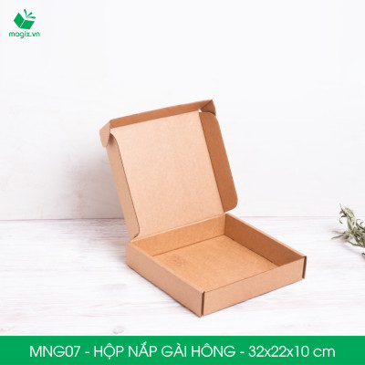 MNG07 - 32x22x10cm - Combo 60 hộp nắp gài hông - Thùng carton đóng hàng 