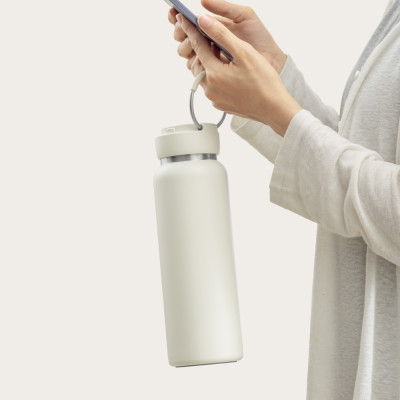 Bình giữ nhiệt inox LocknLock Sling Ring Tumbler 650ml LHC4321 800ml LHC4322, Hàng chính hãng, quai cầm tiện lợi - JoyMall