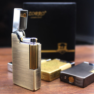 Vỏ Hộp Quẹt Bật Lửa Xăng Đá Zorro Z570 Thiết kế độc lạ - Dùng xăng bấc đá cao cấp ( nhiều màu )