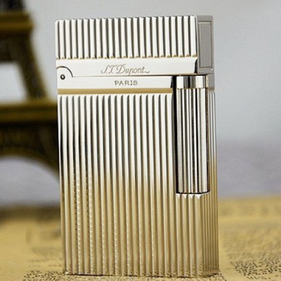 Vỏ Hột Quẹt Bật Lửa Upon D27T Họa Tiết Kẻ Sọc Bạc, Sang Trọng Và Lịch Lãm - Dùng Ga Đá Cao Cấp