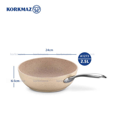 Chảo chống dính sâu Korkmaz Granita 24cm - 2.5 lít