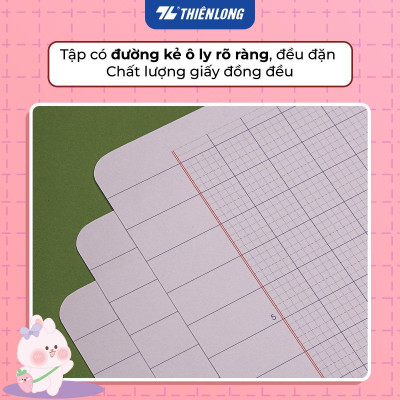 Combo 10 Tập học sinh 48 trang 5 ô ly vuông 2.5mm chấm kẻ 2/3 120gsm NB-120 Thiên Long - Mẫu ngẫu nhiên
