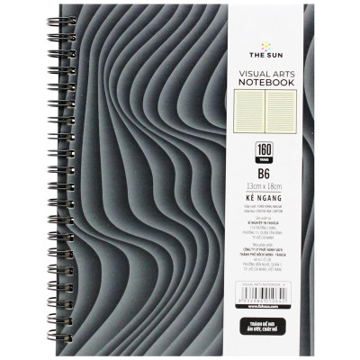 Sổ Lò Xo Bìa Cứng Visual Arts B6 - Kẻ Ngang - 160 Trang 80gsm - The Sun 04