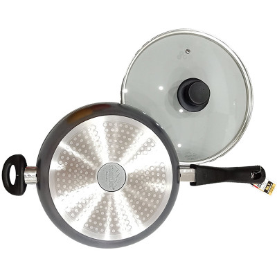 Chảo chống dính có nắp phủ đá thiên nhiên Stoneline 28 cm - LOGO