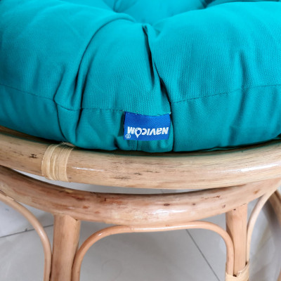 Ghế papasan ( nệm vải bố cotton  xanh ngọc)