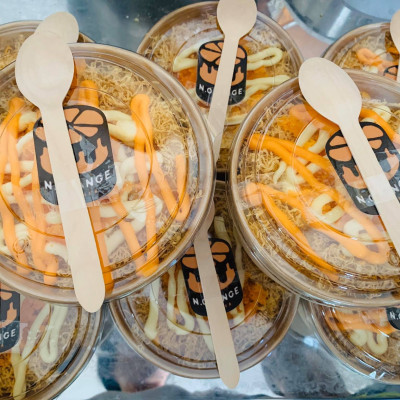 Combo 50 bộ Tô giấy kraft 1000ml & 750ml kèm nắp PET