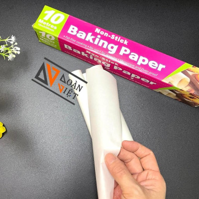 [Dài 10mm] Hộp GIẤY NẾN, GIẤY NƯỚNG BÁNH chống dính C.Lượng - Khổ lớn 30 cm x dài 10m. giấy lót bánh. dụng cụ làm BÁNH.