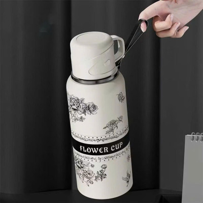 Bình Giữ Nhiệt Inox 800ml, Nắp Làm Cốc Uống Nước, Lưới Lọc Trà Cao Cấp - HÀNG CHÍNH HÃNG MINIIN