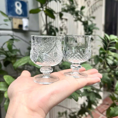 Bộ 6 Chiếc Ly Thủy Tinh Đẹp Có Đế Cầm 45ml - Ly Uống Rượu Trang Trí Phòng Khách, Đãi Tiệc - HÀNG CHÍNH HÃNG MINIIN