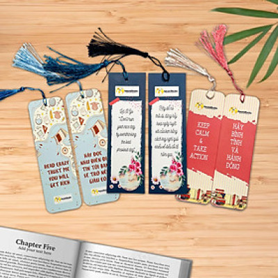 Combo 03 cái Bookmark đánh dấu sách truyền cảm hứng có tua rua (ngẫu nhiên)
