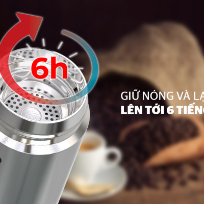 Bình giữ nhiệt inox 304 Sunhouse 450ml KS-TU450I