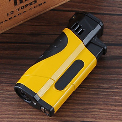 Vỏ Hột Quẹt Bật Lửa Khò 4 Tia  H166 Kèm Đục Tiện Lợi Đẹp Độc Lạ - Dùng Gas Cao Cấp