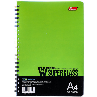 Sổ Lò Xo A4 240 Trang Bìa Giấy-8594