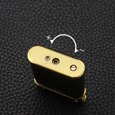 Vỏ Hột Quẹt Bật Lửa Gas Đá DC1809 Bọc Da Vân Cá Sấu Sang Trọng