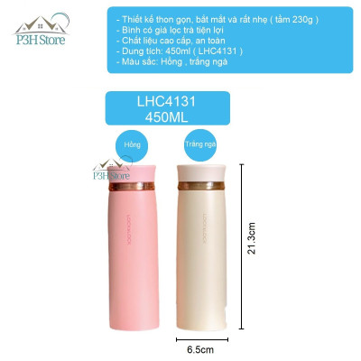 Bình Giữ Nhiệt Lock&Lock 450ml siêu nhẹ Feather Light Ring Tumbler LHC4131