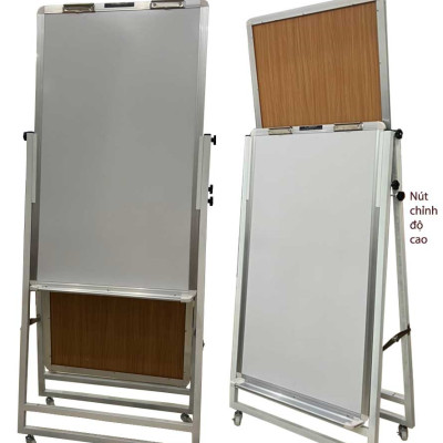 Bảng Flipchart 2 Mặt Viết Bút Lông Poly Bavico - Trắng 80x120cm