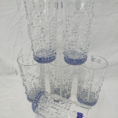 BỘ 6 LY UỐNG NƯƠC THỦY TINH CAO CẤP CHỊU NHIỆT 355ML HẠT NỔI - VD51