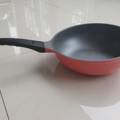 Tặng cặp nhấc nồi cao cấp- Combo 2 món, nồi chống dính vân đá Kimscook size 24 cm và Chảo đúc chống dính vân đá Ecoramic sâu lòng 26 cm, dùng được mọi loại bếp( trừ bếp từ)