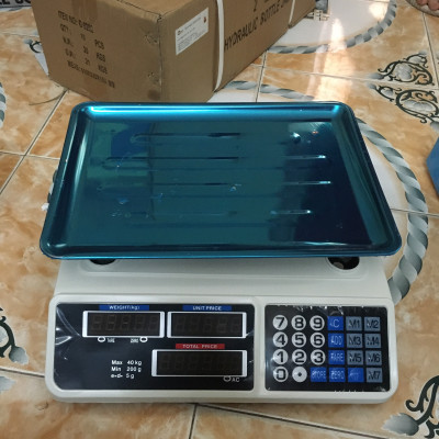 Cân Điện Tử ABG Acs.968 (Loại 30Kg) Mặt Bàn Cân 33x22 cm , Có Chức Năng Tính Giá, Đếm, Ghi Nhớ, Trừ Bì, Tự Động Về 0, Cộng Dồn - Hàng Chính Hãng