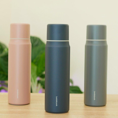 Bình giữ nhiệt Lock&Lock 505ml Maman Cup Vacuum Bottle Màu Hồng LHC1487PIK - Hàng chính hãng, nắp dùng làm cốc nước uống - JoyMall