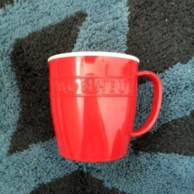 Cốc nhựa giả sứ Yamada 300ml, kiểu dáng đơn giản cùng quai cầm chữ C tiện dụng, chắc chắn - nội địa Nhật Bản 