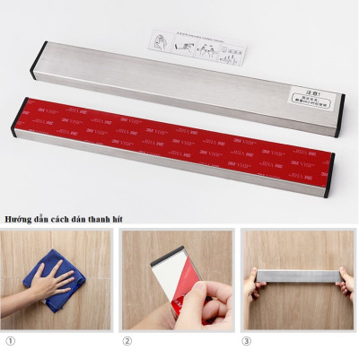Thanh gác dao hít từ tính, giá để hít dao, kéo, dụng cụ bếp, sắp xếp gọn gàng nhà bếp, tiện dụng giữ đồ nhà bếp khô ráo_HK099