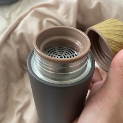 Bình Nước Giữ Nhiệt TRONSMART TS BOTTLE 400ml Nắp Gỗ - Gọn Nhẹ - Thời Trang - Giữ Nhiệt - Hàng Chính Hãng