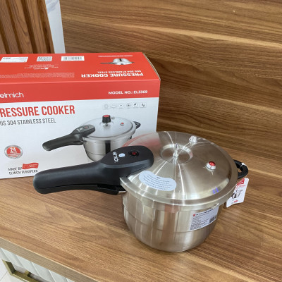 Nồi áp suất Inox 304 Elmich 20cm 4.0L EL3369 tặng kèm giá hấp Inox