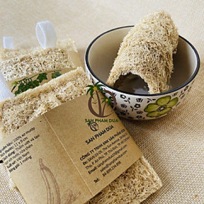 Combo 3 miếng xơ mướp rửa chén cao câp 100% hữu cơ