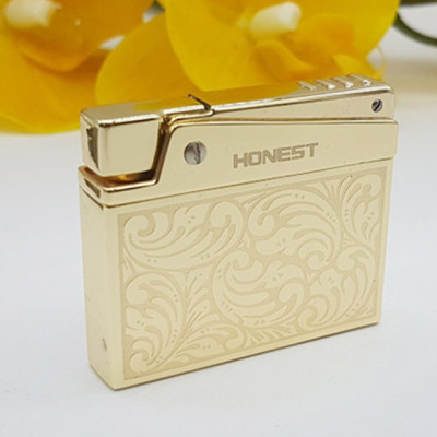Vỏ Hột Quẹt Bật Lửa Gas Đá Honest BCZ-4004 Thiết Kế Nhỏ Gọn Sang Trọng Nhiều Hình - Dùng Gas Đá Cao Cấp