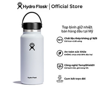 Bình giữ nhiệt Hydro Flask 32 OZ Wide Flex Cap co náp xoay - Hàng chính hãng(Season 2024)