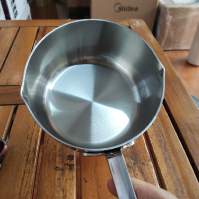 Quánh Inox 316 đúc nguyên khối Hàn Quốc size 12cm đáy từ, có miệng rót bảo hành 5 năm