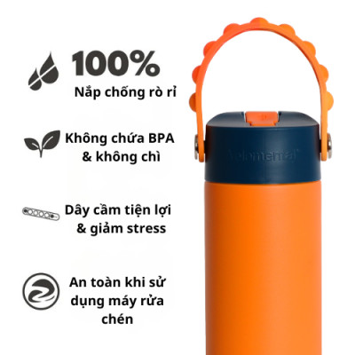 [Elemental chính hãng - Thương hiệu Mỹ] Bình giữ nhiệt Elemental Core 530ml, giữ nhiệt tốt, inox 304, an toàn sức khỏe 100%