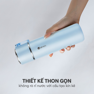 Bình giữ nhiệt inox 316 Elmich EL8315 480ml, Hàng chính hãng, nắp dùng làm cốc, có lưới lọc -JoyMall