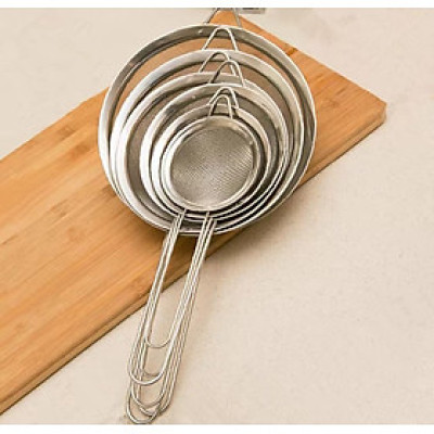 Vợt Rây bột inox lọc trà cafe có tay cầm làm bánh vắt chanh inox - Dụng Cụ Lọc Bột Rây Lọc Sifter Lưới Lọc