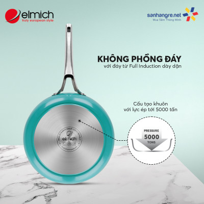 Chảo chống dính Full induction Elmich Hera đày từ size 20/24/26/28cm - Chảo chống văng dầu hàng chính hãng bảo hành 2 -10 năm